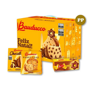 Cesta de Natal Bauducco PP Kit com 3 Cestas de 1040g cada