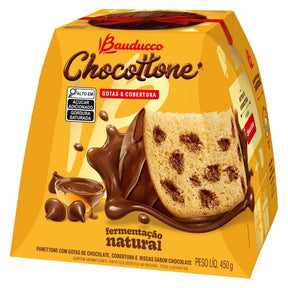 Chocottone Gotas & Cobertura Bauducco 450g | 18 unidades